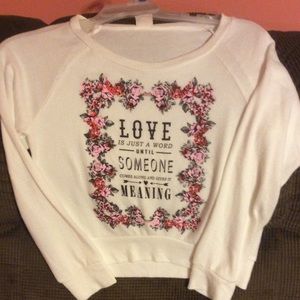 Juniors Long Sleeve Graphic Sweater S